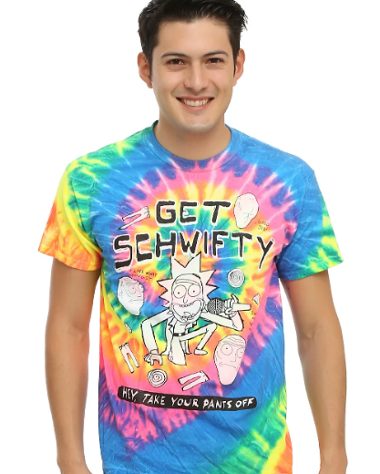 rick and morty tie dye shirt